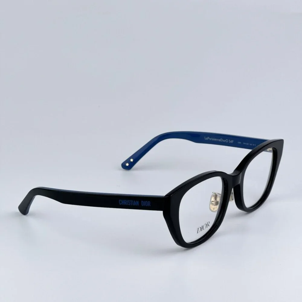 Dior LAPARISIENNEDIORO S4F 1000 BRAND NEW Eyeglasses Shiny Black Blue Women Geom